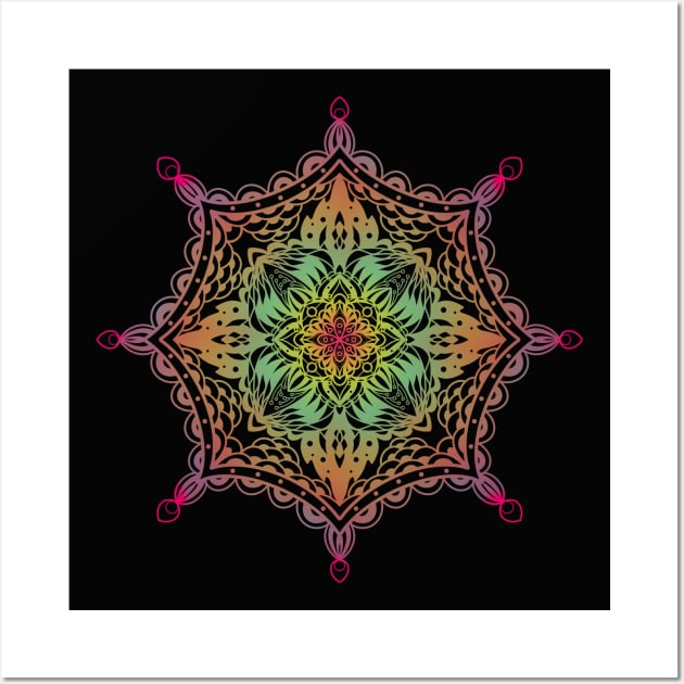 Chakra Color Mandala Art Wall Art by BaliChili